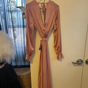 Gorgeous silk & satin maxi prince dress!